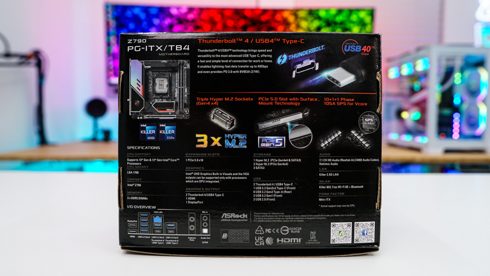 ASRock Z790 PG-ITX/TB4 Motherboard